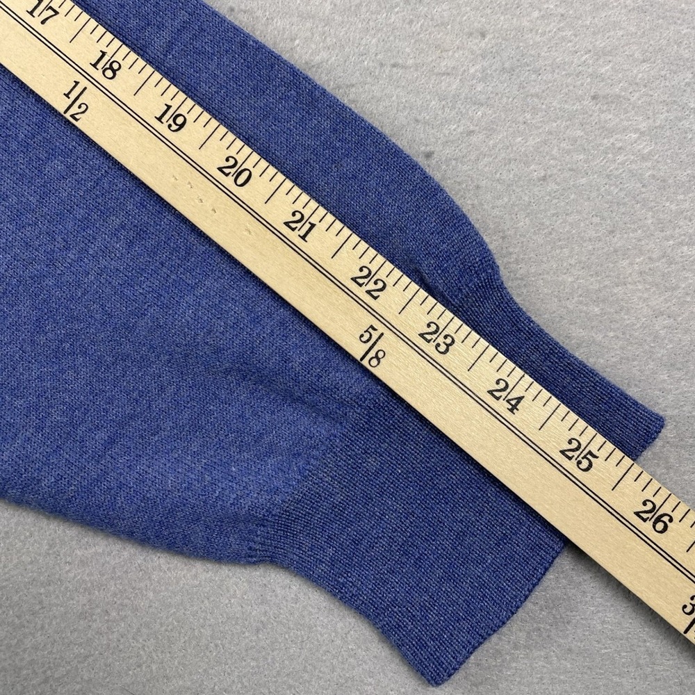 Joseph Abboud Sweater Mens 3X Blue Extra Fine Merino Wool Quarter Zip Classic - Picture 9 of 10